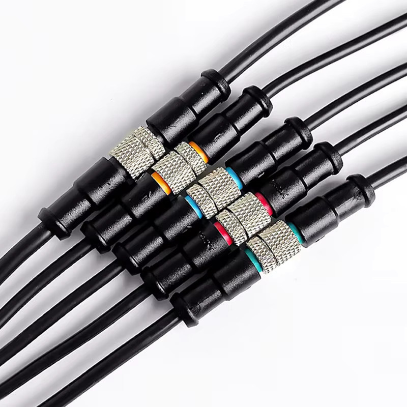 M9 Wasserdichter Luftfahrtstecker Set mit Kabel 20 cm, Männlich und Weiblich, verschiedene Pin-Konfigurationen, Mehrfarbig - Bild 1