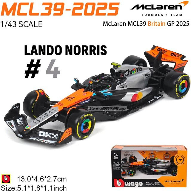 Bburago McLaren MCL39, Automodell, 1:43, Metall, ab 14 Jahren - Bild 1