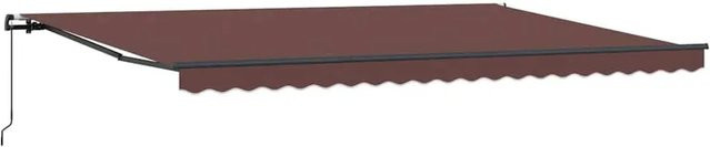 vidaXL Markise manuell in Braun mit Aluminiumgestell und Polyesterstoff, B: 500 cm, T: 300 cm - Bild 1