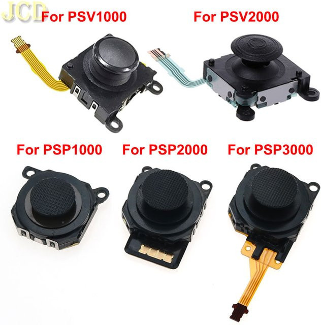 JCD 3D Analog Joystick Controller Ersatz Thumb-Stick für PSP 1000, 2000, 3000 Slim und PS Vita in Schwarz - Bild 1