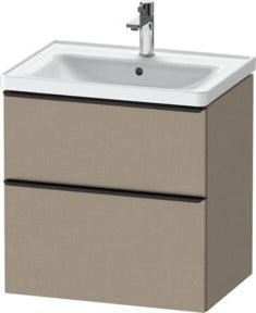 Duravit Waschtischunterschrank D-Neo Wandhängend in Weiß/Beige mit 1 Schrank und 1 Auszug, B/T/H: 63,4 x 45,2 x 62,5 cm - Bild 1