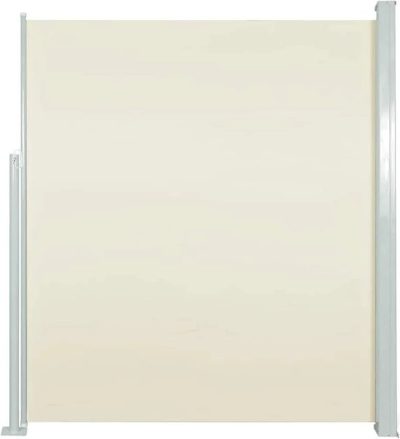 Furnicato Ausziehbare Seitenmarkise aus Polyester mit automatischer Rückrollfunktion, Farbe: Creme, Breite: 140 cm, Tiefe: 300 cm - Bild 1