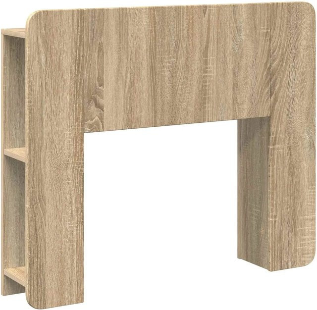 vidaXL Kopfteil mit integriertem Schrank und Ablage in Sonoma Eiche aus Holzwerkstoff, B/H/T: 80,0 x 119,5 x 18,5 cm - Bild 1