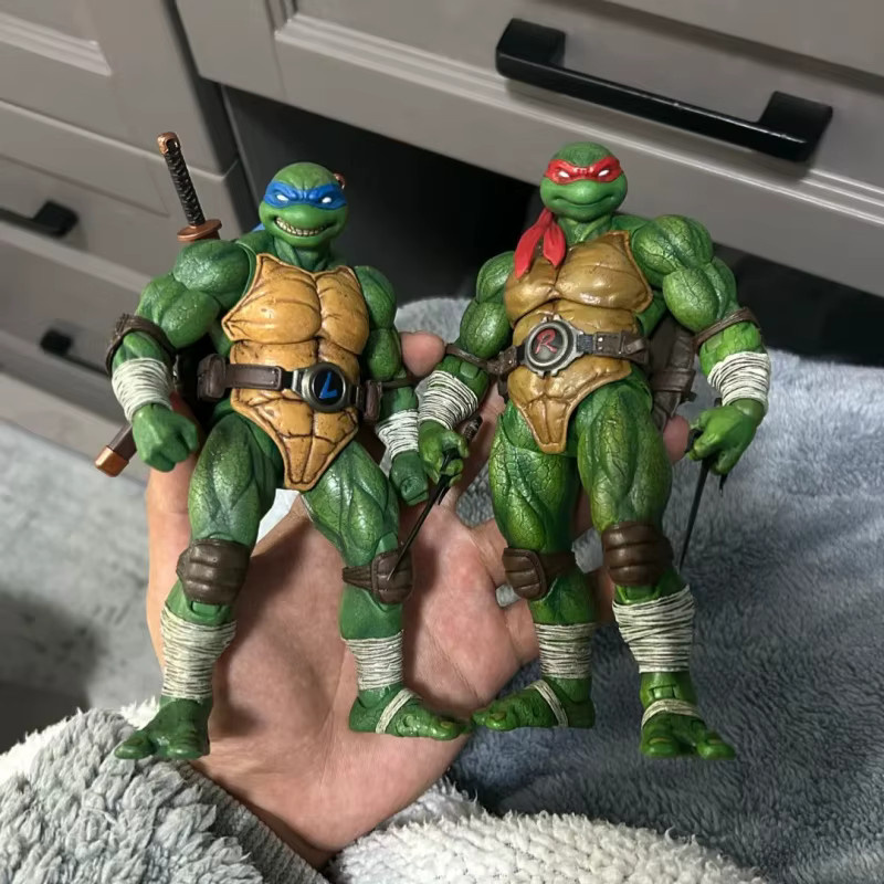 Bandai Ninja Turtles Raphael Leonardo, bewegliche Figuren, 1/12 - Bild 2