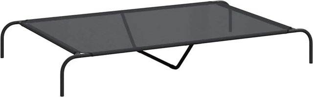 vidaXL Erhöhtes Hundebett Schwarz aus Textilene und Stahl B/T/H: 150 x 90 x 20 cm - Bild 1