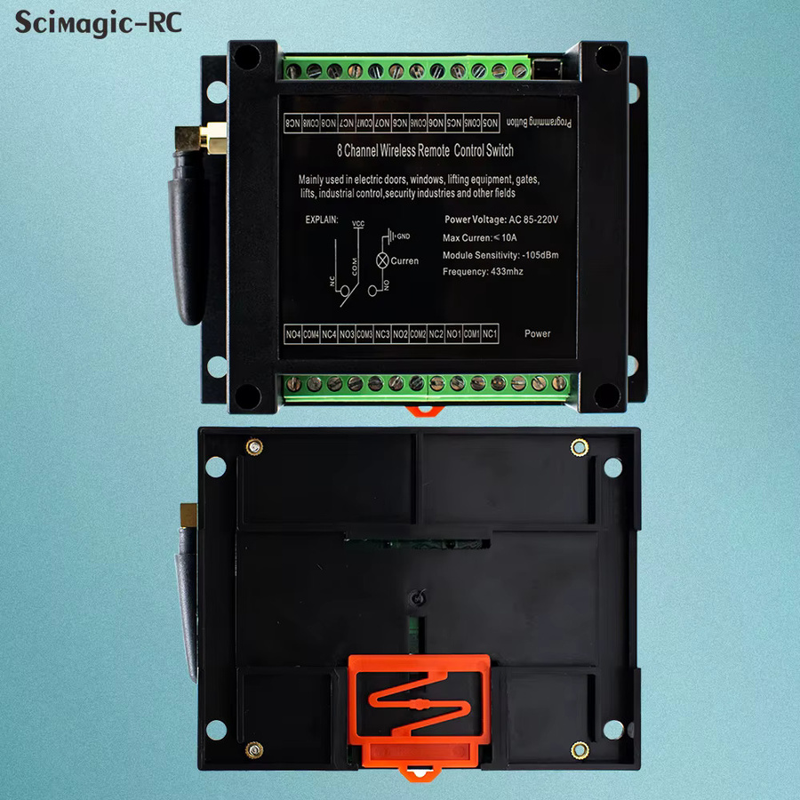 Scimagic-RC Drahtlose 8-Kanal Fernbedienung mit 433 MHz und AC 220 V Relais-Empfänger und Sender für industrielle Anwendungen - Bild 4