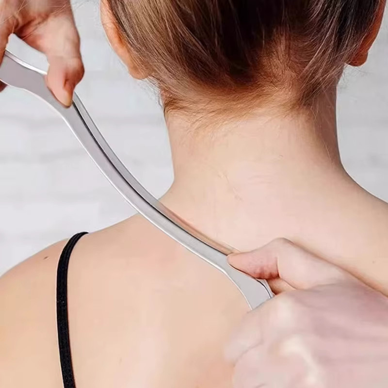 Gua Sha Edelstahl Massagewerkzeug für Physiotherapie und Faszienmassage, Unisex - Bild 2