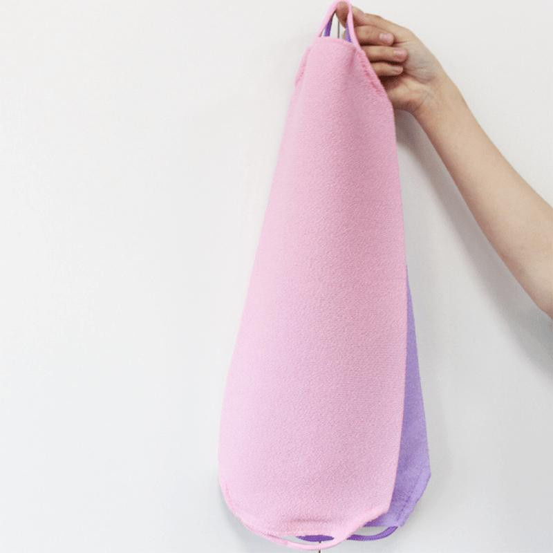ZHPBD Koreanischer Peeling-Rückenschrubber, langes Stretch-Badetuch für die Dusche, Gelb - Bild 1