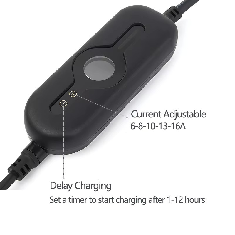 ANDAIIC Tragbares WLAN EV-Ladegerät Typ2 11kW 16A 3-Phasen mit App und Bluetooth, Schwarz - Bild 3