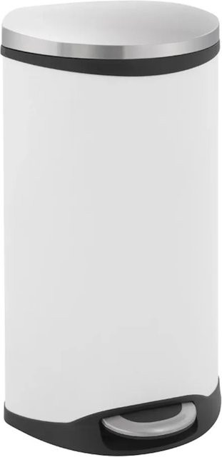 PROREGAL Treteimer in Muschelform, 30 Liter, Weiß, H x B x T: 69 x 34 x 37,5 cm - Bild 1