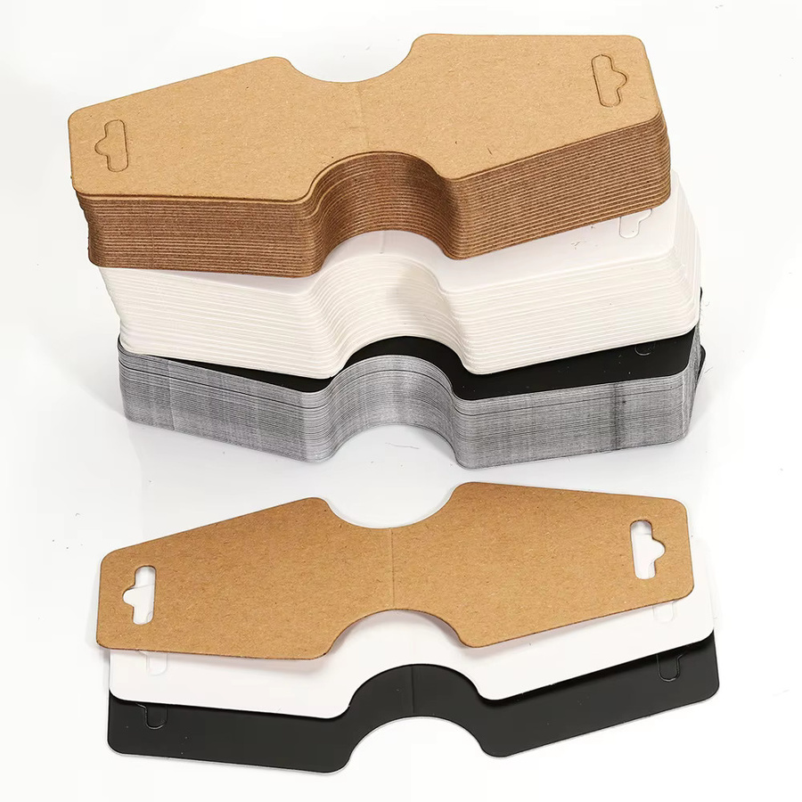 Schmuck Display Karten aus Kraftpapier für Halsketten und Armbänder in Schwarz, Weiß und Khaki (50 oder 100 Stück) - Bild 2