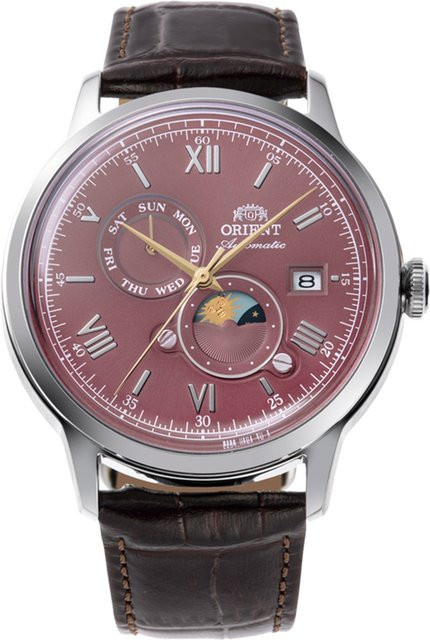 Orient Armbanduhr Bambino Sun & Moon, Automatik, Edelstahl, 41 mm, Herren - Bild 1