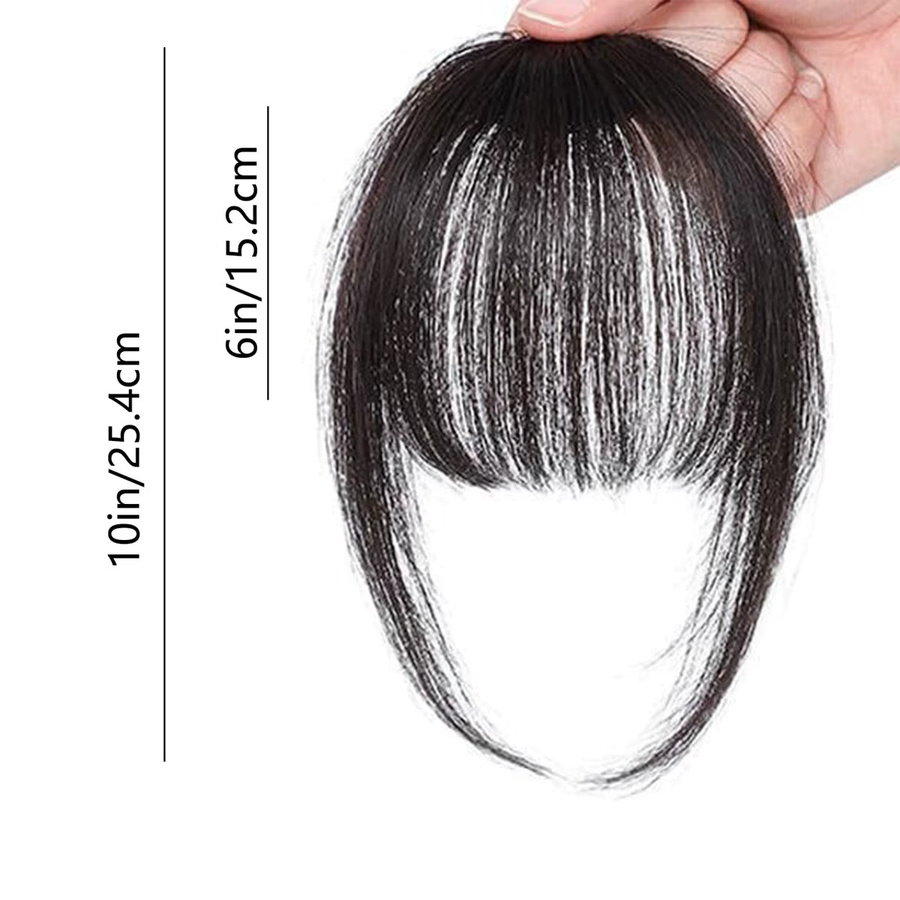 CC YOUNG Echthaar Pony mit Clip, Air Bangs mit Schläfen - Bild 2