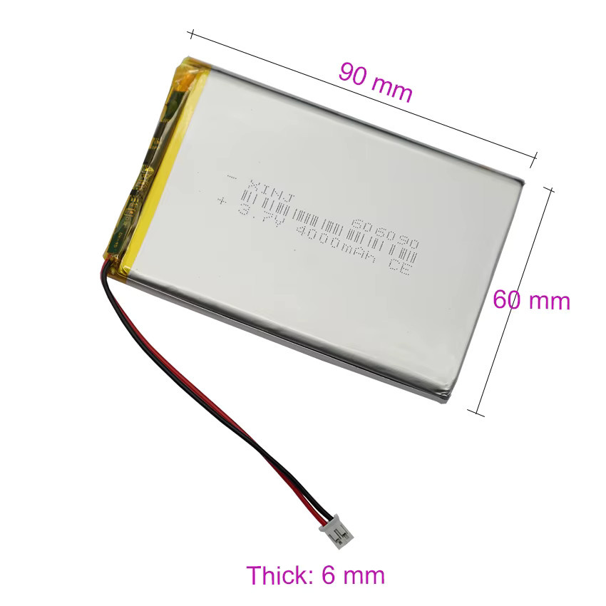 Koonenda Li-Polymer-Akku 3,7V 4000mAh 14,8Wh Silber Ersatz für Keychon K2 Tastatur und GPS Dashcam Zubehör - Bild 1