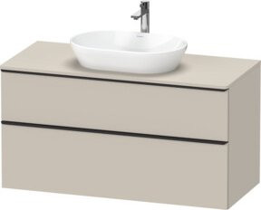 Duravit Waschtischunterschrank D-Neo Wandhängend in Weiß und Beige Matt, B/T: 120 x 55 cm - Bild 1