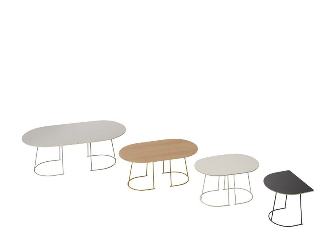 Muuto Airy Couchtisch in Schwarz mit ovaler Form und mattem Finish im skandinavischen Design - Bild 2