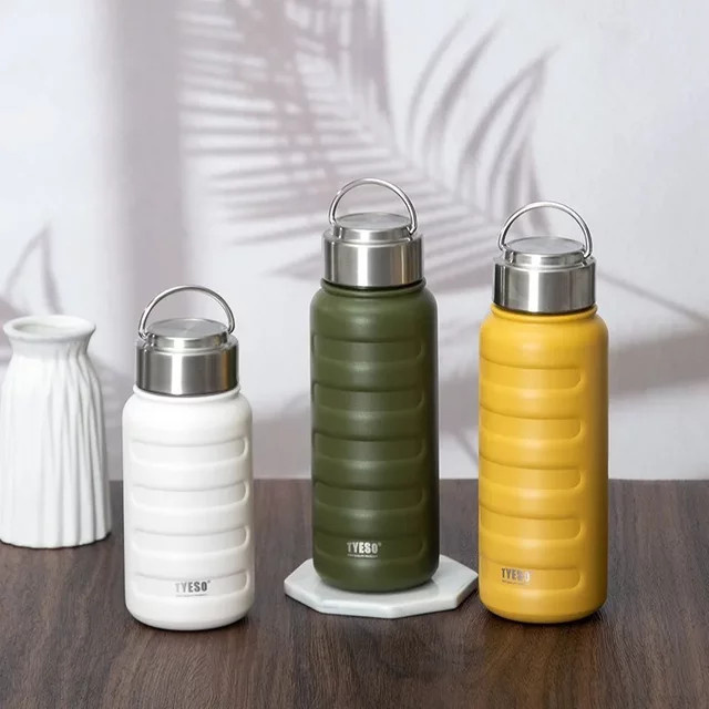Tyeso Isolierte Edelstahl Wasserflasche für Outdoor und Sport in Schwarz und Multicolour - Bild 1