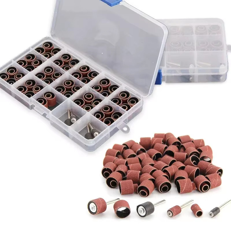 Dremel 104-teiliges Schleiftrommel-Set mit Schleifbändern und Dornen für Rotationswerkzeuge, Körnung 60, 120 und 320 - Bild 2