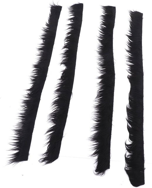 Igeteck Kunstfellstoff Set 4 Stück, Schwarz, B: 152,4 cm, L: 60,96 cm (2x60in) - Bild 1