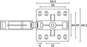 Hellermann Tyton IWS-Wellrohrhalter CTCC-IWS37-MB65-GY20 grau schraubbar - Bild 1