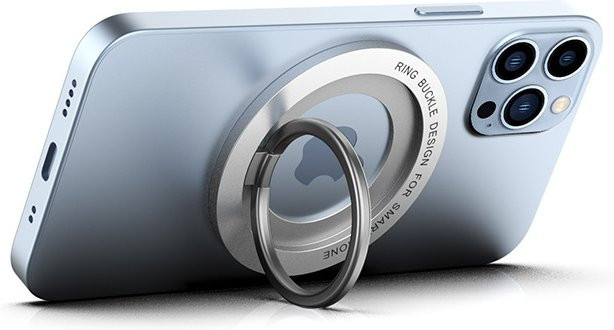 Fomscvka Magnetischer Ring-Handyständer aus Legierung in Blau, drehbarer und faltbarer Kickstand, magnetische Handyhalterung kompatibel mit Apple MagSafe iPhone 17 16 15 14 13 und iOS - Bild 1