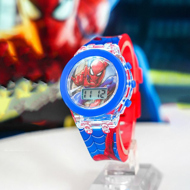 Marvel Digitaluhr, Spiderman, Kunststoff, Blau, Bunt, Kinder - Bild 1