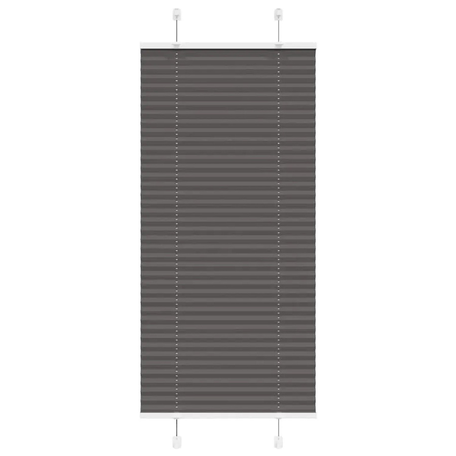 vidaXL Plissee Schwarz aus Polyester, semi-transparent, B: 55 cm, H: 100 cm - Bild 2