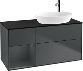 V&B Waschtischunterschrank Finion mit Wandbeleuchtung, Breite: 120 cm, Tiefe: 50,1 cm, Höhe: 50,1 cm, lackiert - Bild 1