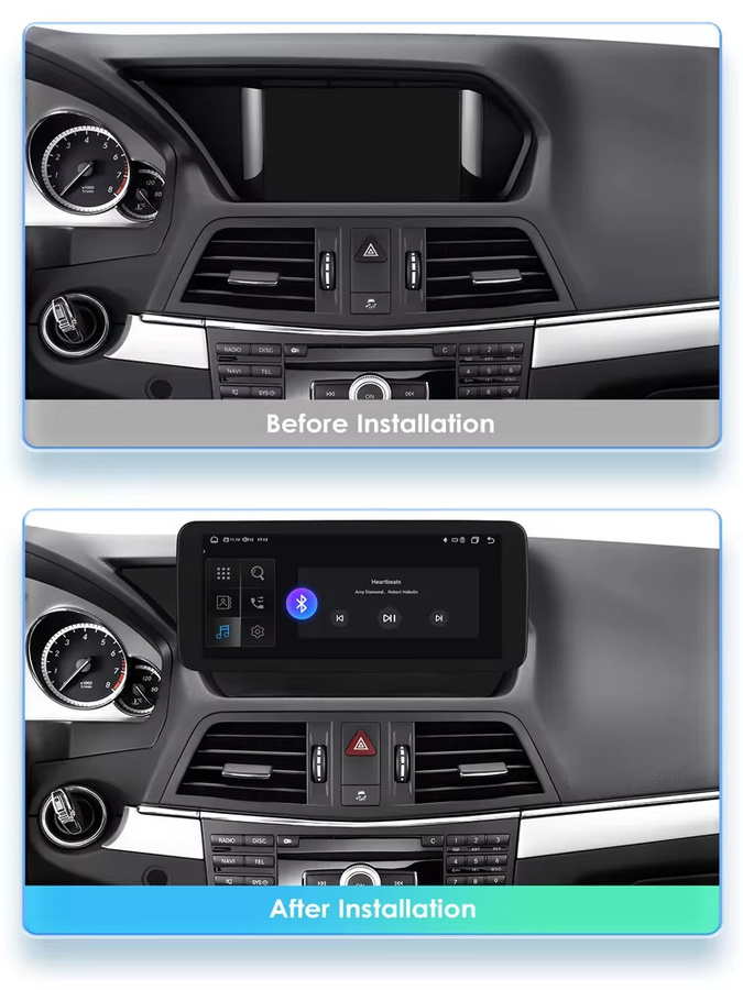 OSSURET Android 13 Intelligentes Autoradio HeadUnit für Mercedes Benz E-Klasse C207 W207 A207 2-Türer NTG 4,0 4,5 5,0 in Schwarz - Bild 5