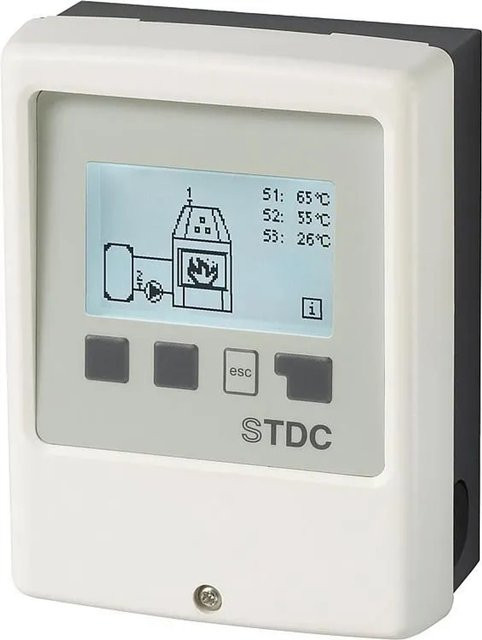 Sorel Differenzregelung STDC-V3 für Solaranlagen oder Festbrennstoffkessel mit Display und Wandhalterung in Weiß - Bild 1
