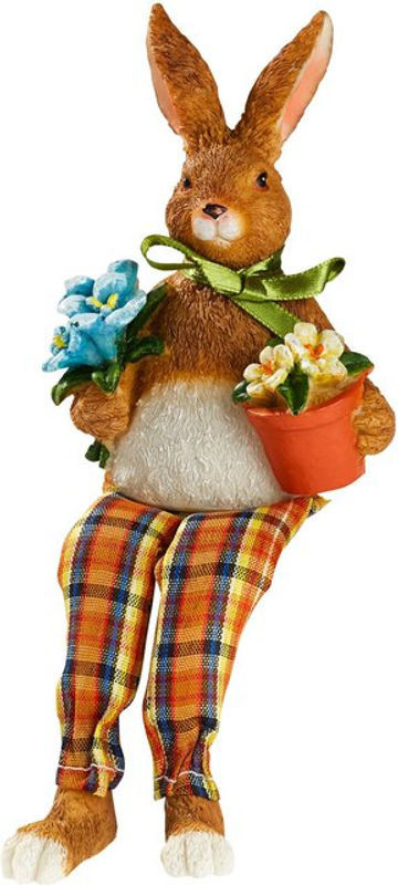 Dekofigur Kantensitzer Mensch von viva domo in mehrfarbigem Design aus Kunstharz - Bild 1