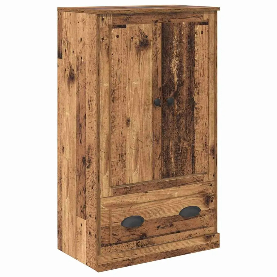 vidaXL Highboard Altholz in Braun mit Türen und Schubladen, B/T/H: 60 x 35,5 x 103,5 cm - Bild 2