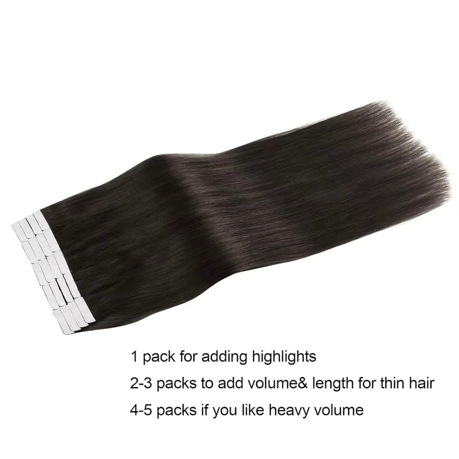 xbeauty Tape-in-Haarverlängerungen, 100 % Remy-Echthaar, 20 Stück, Damen - Bild 3