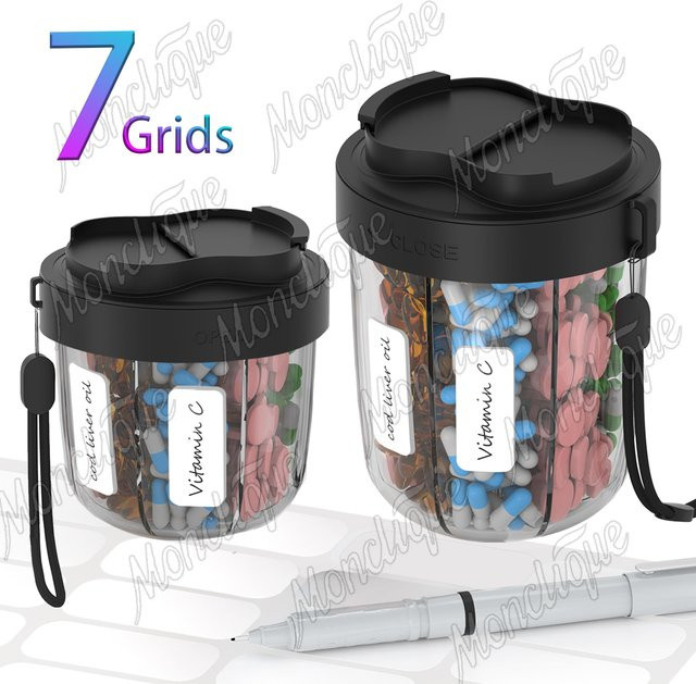 monclique Pillen-Organizer, 7 Fächer, Unisex - Bild 1
