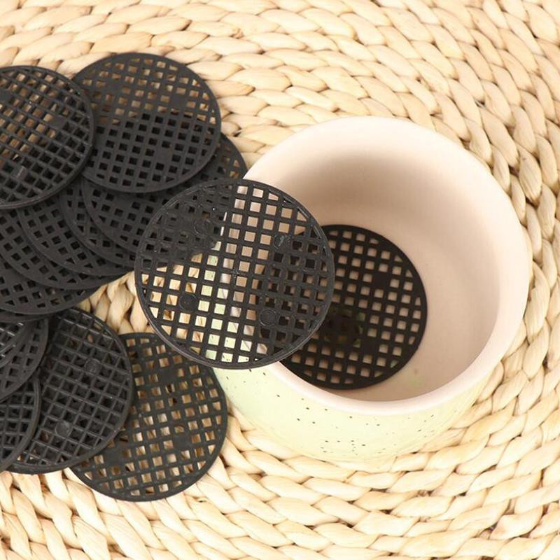Yiran Furniture 10er Set Bodenmatten für Blumentöpfe aus PP in Schwarz, atmungsaktiv und passend für Keramikbecken - Bild 4