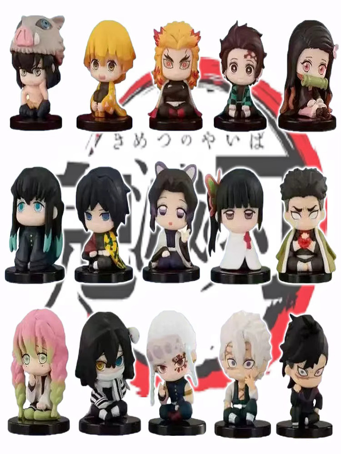 Bandai Demon Slayer Q-Version Sitzende Geisterpuppen Figuren-Spielzeug, Set / Bundle - Bild 7