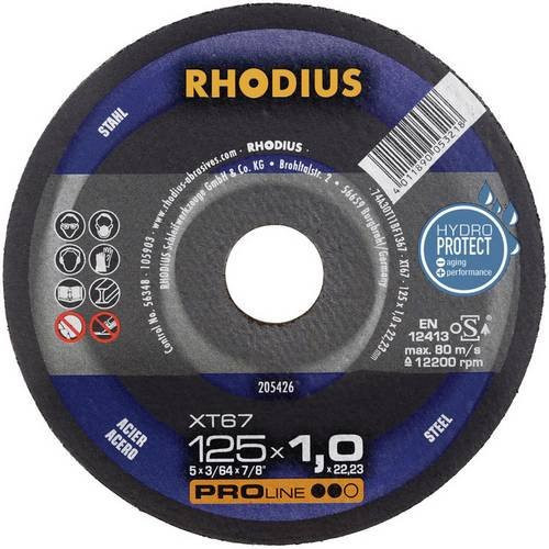 Rhodius XT67 205710 Trennscheibe gerade für Metall, Schwarz, Durchmesser: 180 mm - Bild 1