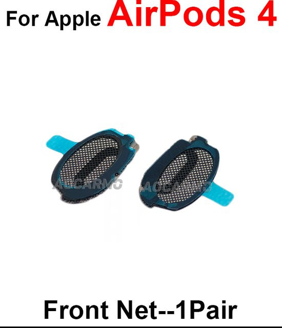 Ersatzteil Mesh-Front für Apple AirPods 4, Staubschutz-Gitter für links und rechts, Farbe: Schwarz - Bild 1