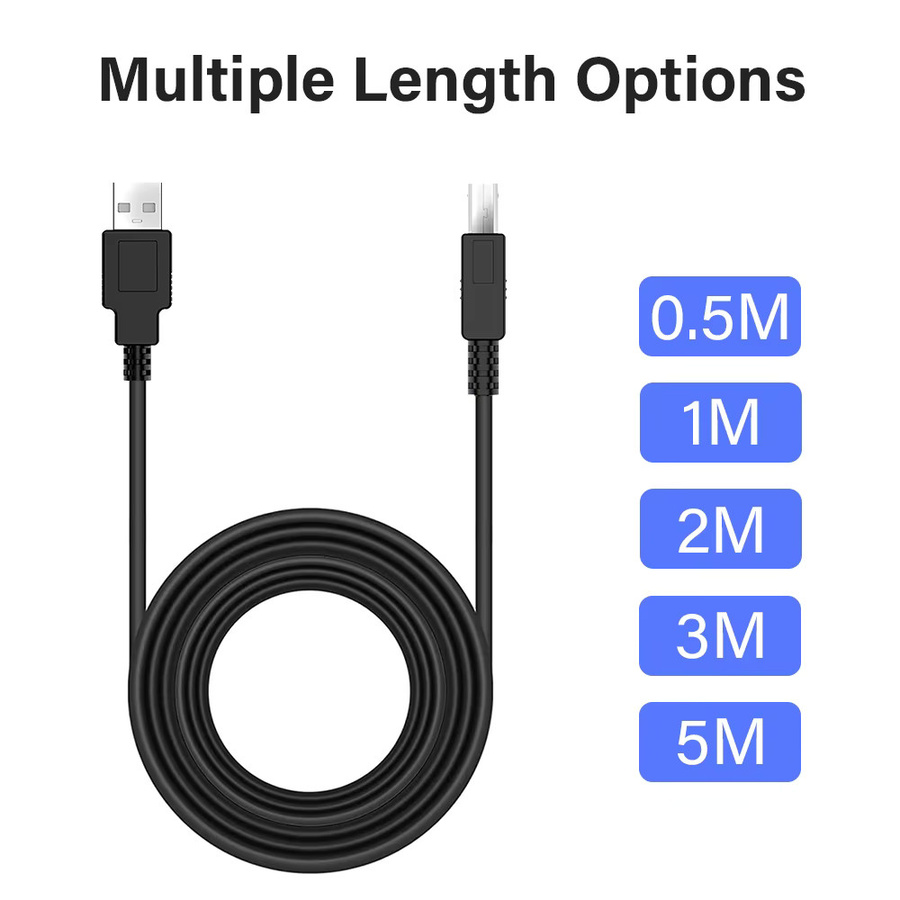 Nephy USB-C auf USB Typ B 2.0 Kabel in Schwarz für Canon Epson HP und ZJiang Etikettendrucker sowie Scanner - Bild 6