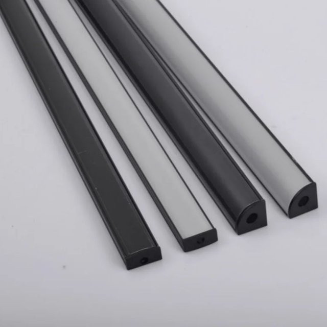 HOSDALY LED Aluminium Profil U-Form für LED Streifen in Weiß oder Schwarz, Länge: 0,5 m - Bild 1
