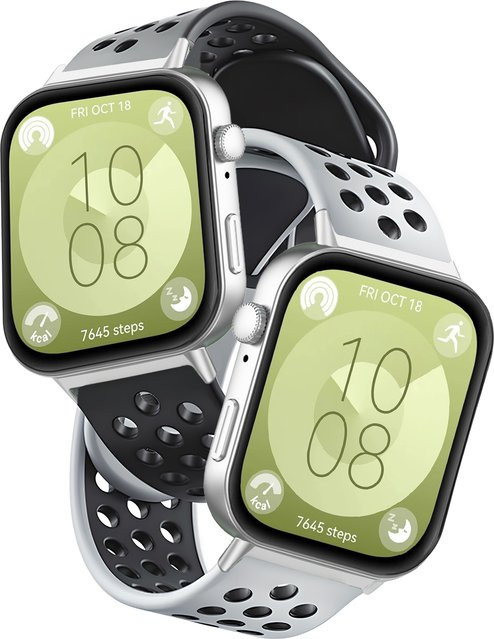 CAOWTAN Uhrenarmband Silikon, Schwarz, Unisex, für Huawei Uhr Fit 3 - Bild 1