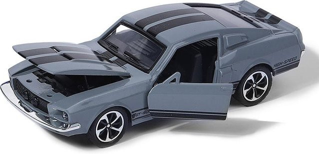 Linyi toy car Mustang Oldtimer Sportwagen Modell, Rückzieher Auto, Metall, ab 6 Jahren - Bild 1