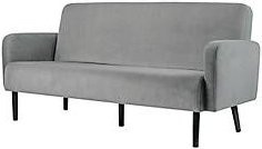 Dreisitzer Sofa meet by Paperflow LISBOA mit Samtbezug in Grau und schwarzem Fußgestell, B/T/H: 159 x 55 x 43 cm - Bild 1