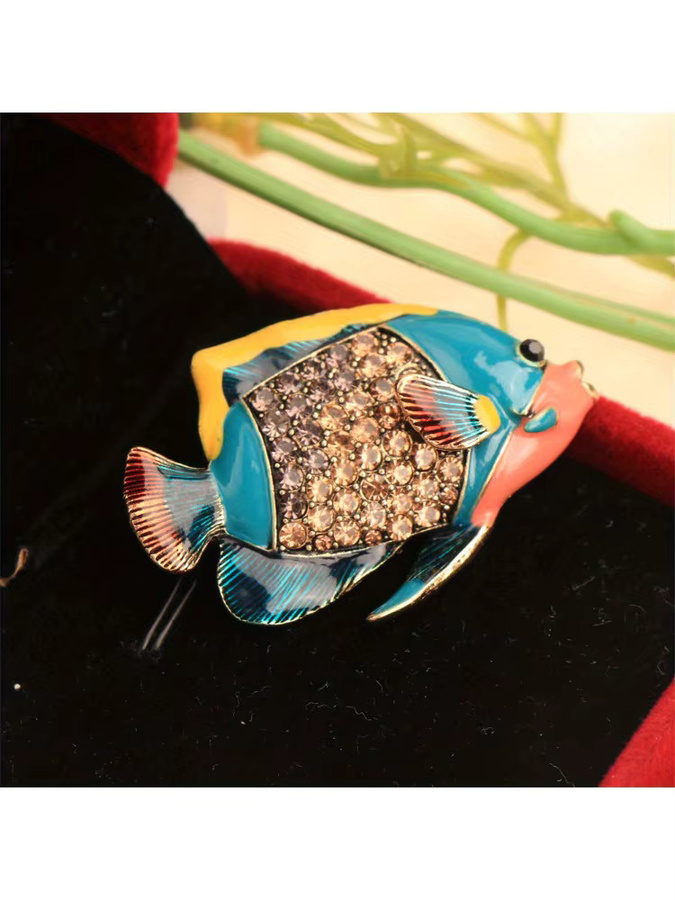 QATT Brosche, Clownfisch-Design, Bunt, Kristall, Unisex - Bild 6