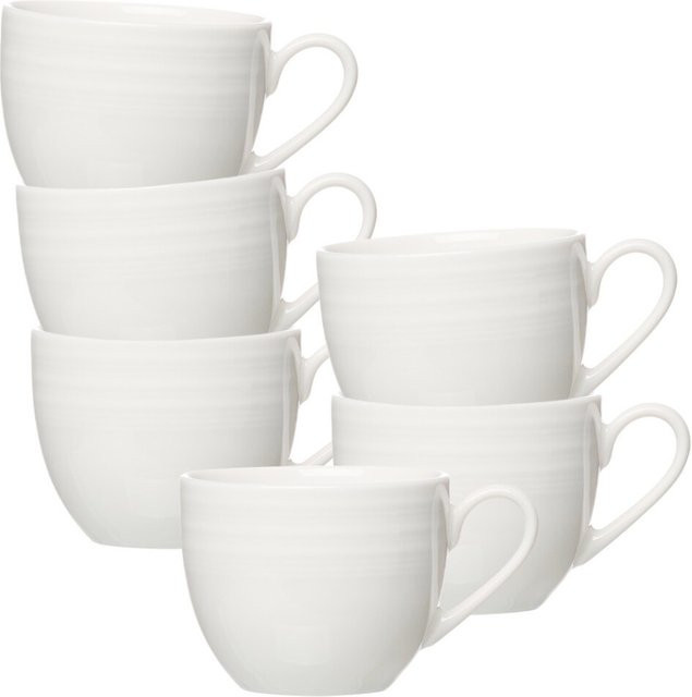Ritzenhoff & Breker Espressotassen Levi aus Porzellan, Weiß, 6er Set, 90 ml - Bild 1