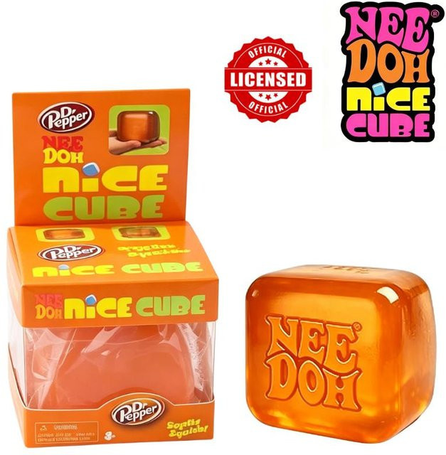 NeeDoh Nice Cube, Sensorisches Quetsch-Fidget-Spielzeug, orange - Bild 1