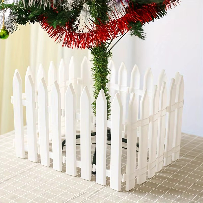 10er Set Kunststoff-Gartenzaun Randsteine in Weiß für Blumen und Gemüse, B/H: 12,0 x 30,0 cm - Bild 4