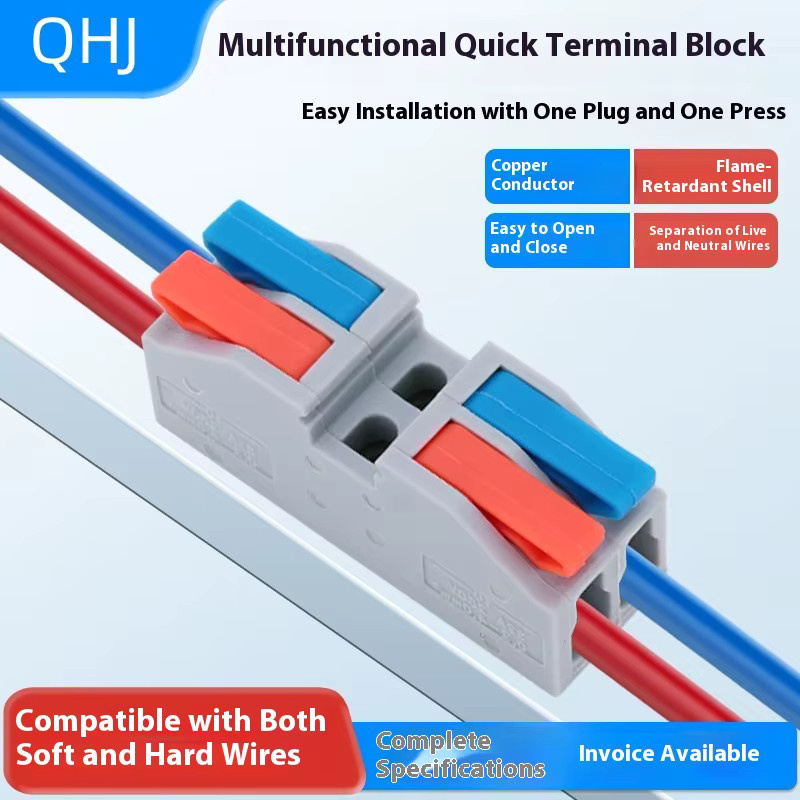 QHJIA Push-in Schnellklemmen Terminal Block Set für elektrische Anschlüsse - Bild 2