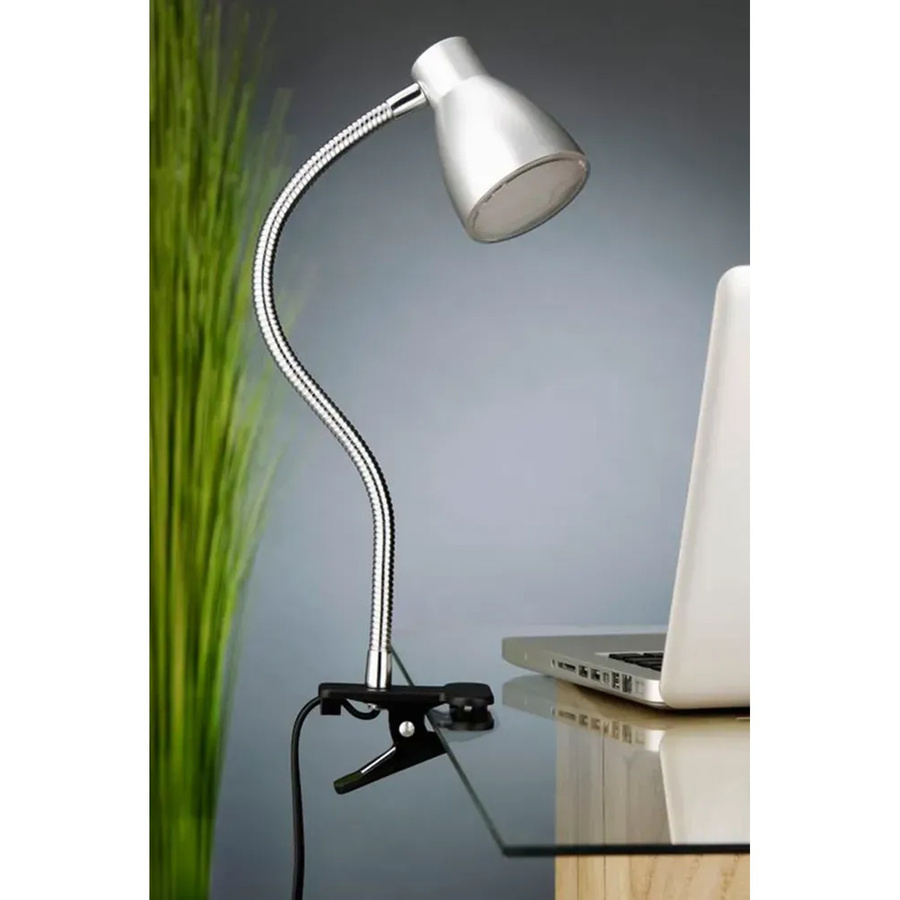 Briloner LED-Klemmleuchte Grip Titan in Silber mit warmweißem Licht und verstellbarem Clip - Bild 2