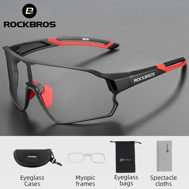 ROCKBROS Sportsonnenbrille, Vollrand, black, Kunststoff - Bild 1